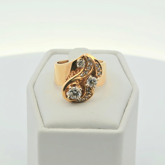 Diamond Bypass Cocktail Ring