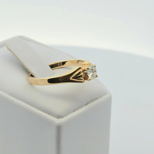 Diamond Bypass Solitaire Ring