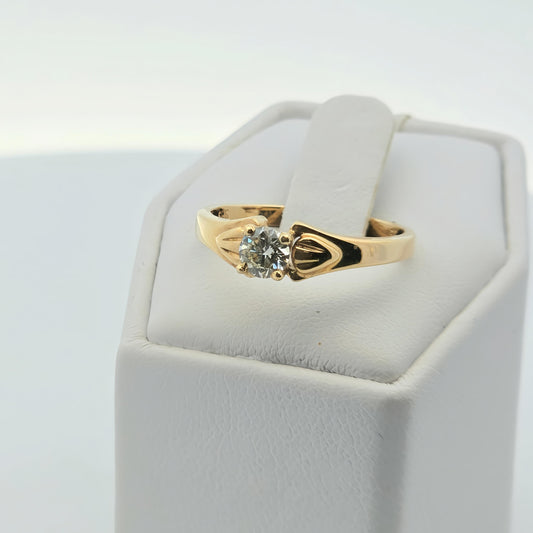 Diamond Bypass Solitaire Ring