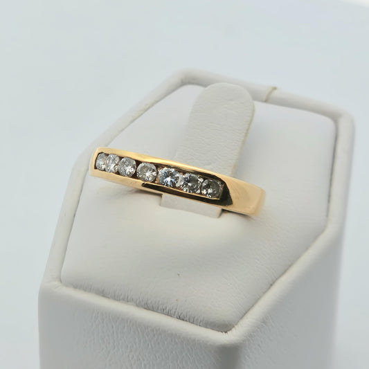 Channel Set Half-Eternity Diamond Band