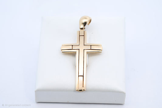 Modern Layered Cross Pendant