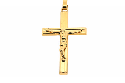 Classic Textured Gold Crucifix Pendant