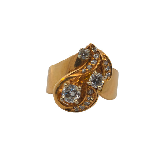 Diamond Bypass Cocktail Ring