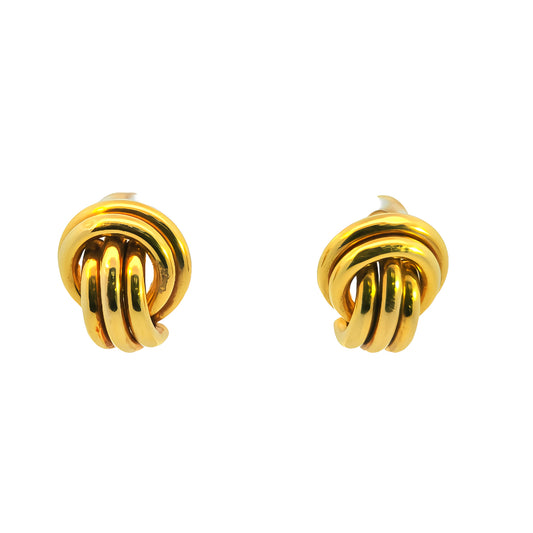 14K Solid Gold Knotted Earrings