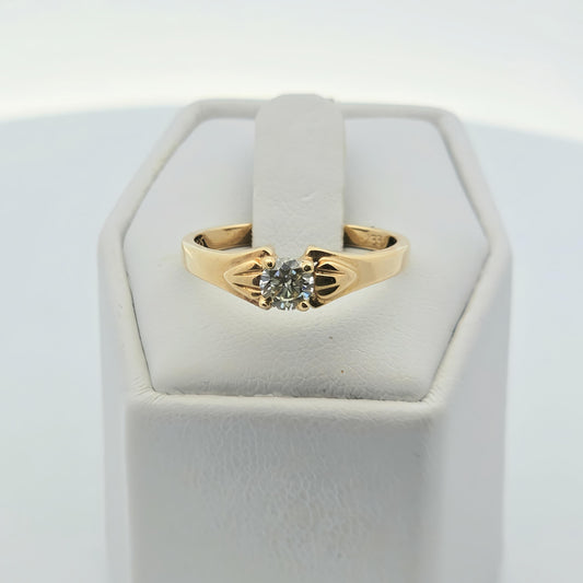 Diamond Bypass Solitaire Ring