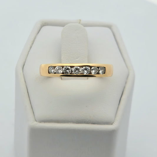 Channel Set Half-Eternity Diamond Band