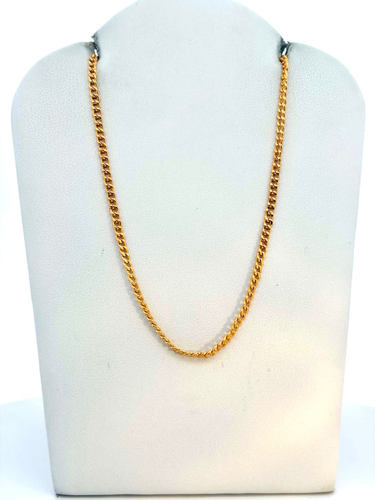 24K Classic Twisted Curb Chain