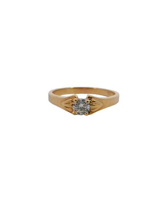 Diamond Bypass Solitaire Ring